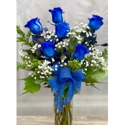 Ramo de 6 Rosas Azules